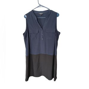 Alfani color block sleeveless dress-navy and black-Size 14w